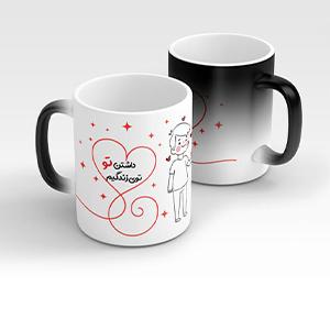 لیوان حرارتی داخل سفید ساده 